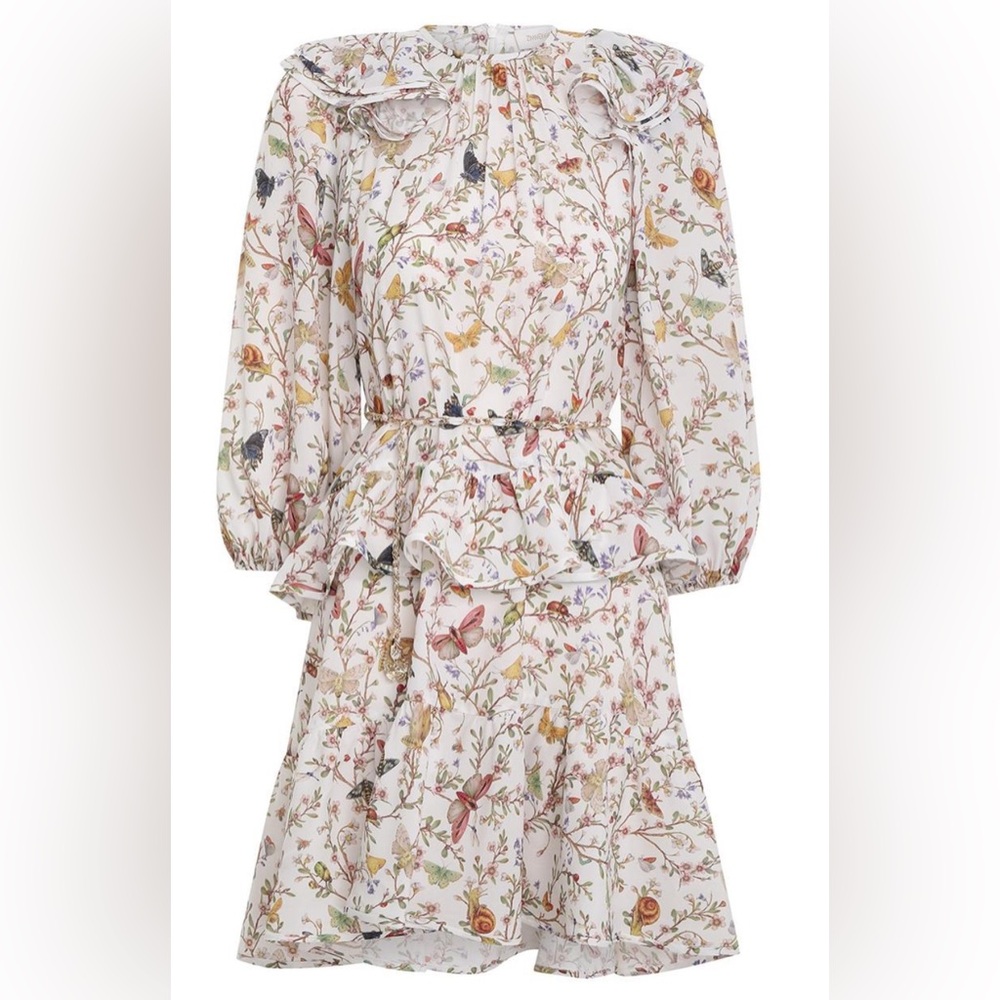 Zimmermann Frilled Butterfly Mini Dress